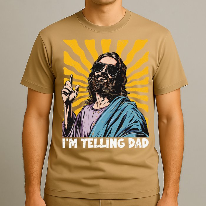 Funny Im Telling Dad Religious Christian Jesus Meme T-Shirt