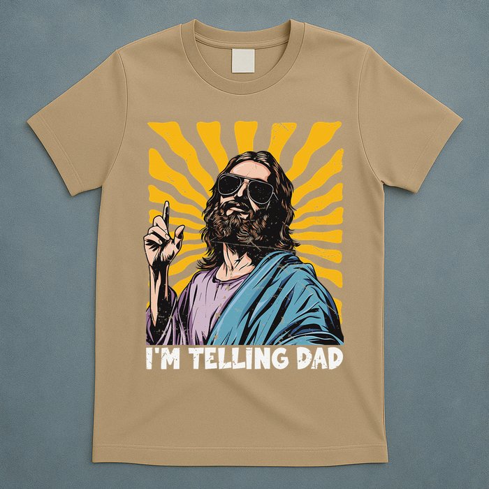 Funny Im Telling Dad Religious Christian Jesus Meme T-Shirt