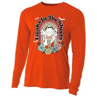 Freak In The Sheets Funny Halloween Vibes Spooky Season Gift Cooling Performance Long Sleeve Crew