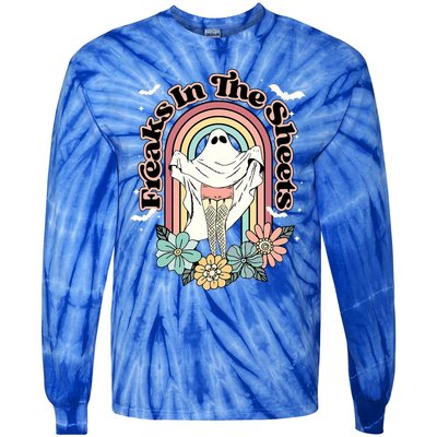 Freak In The Sheets Funny Halloween Vibes Spooky Season Gift Tie-Dye Long Sleeve Shirt