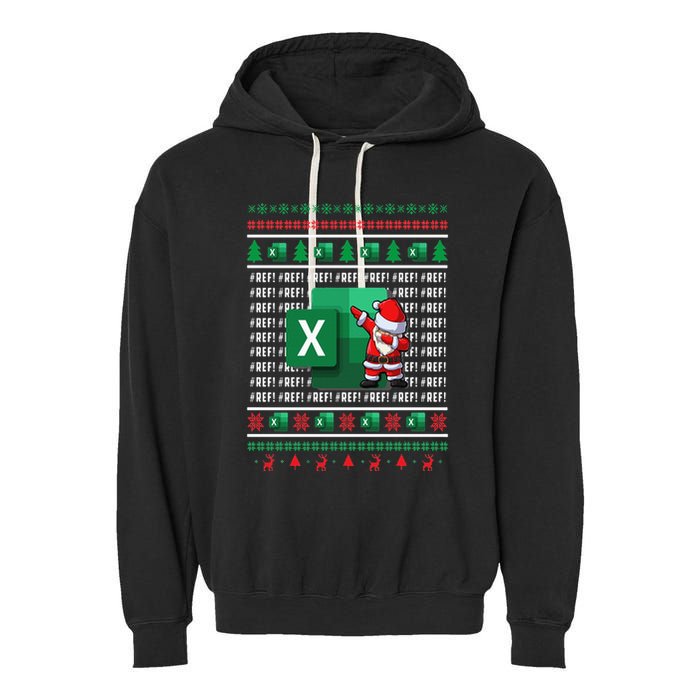 Freak In The Sheets Excel Spreadsheet Ugly Christmas Sweater Garment-Dyed Fleece Hoodie
