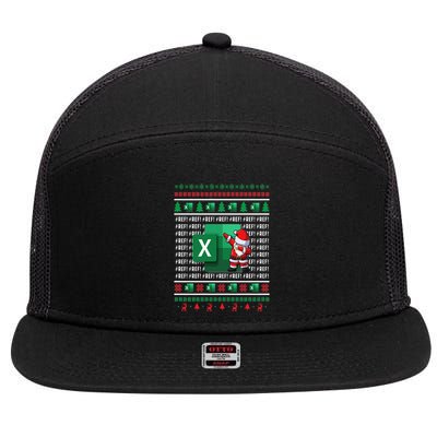 Freak In The Sheets Excel Spreadsheet Ugly Christmas Sweater 7 Panel Mesh Trucker Snapback Hat