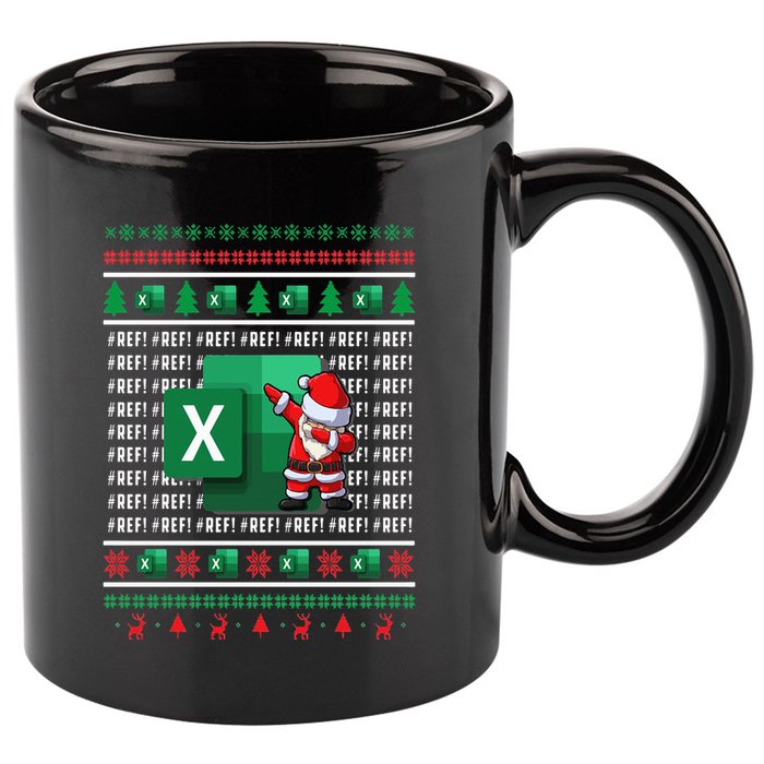 Freak In The Sheets Excel Spreadsheet Ugly Christmas Sweater 11oz C Handle Ceramic Mug