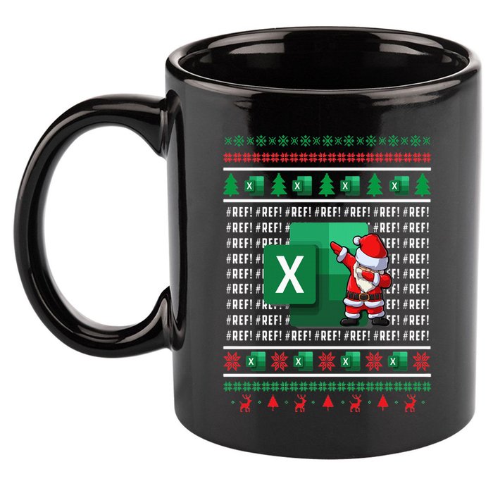 Freak In The Sheets Excel Spreadsheet Ugly Christmas Sweater 11oz C Handle Ceramic Mug