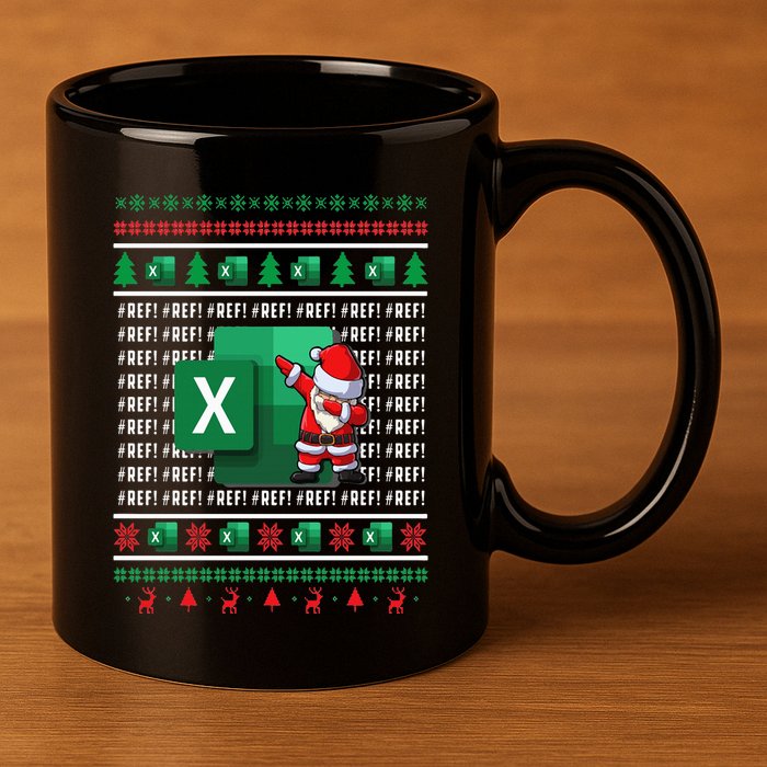 Freak In The Sheets Excel Spreadsheet Ugly Christmas Sweater 11oz C Handle Ceramic Mug
