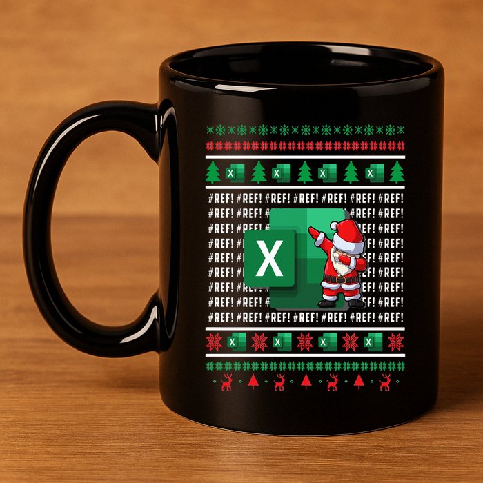 Freak In The Sheets Excel Spreadsheet Ugly Christmas Sweater 11oz C Handle Ceramic Mug