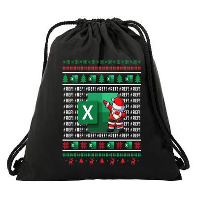 Freak In The Sheets Excel Spreadsheet Ugly Christmas Sweater Drawstring Bag