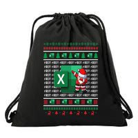 Freak In The Sheets Excel Spreadsheet Ugly Christmas Sweater Drawstring Bag