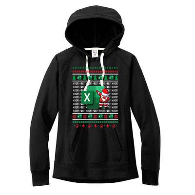 Freak In The Sheets Excel Spreadsheet Ugly Christmas Sweater Women's Fleece Hoodie