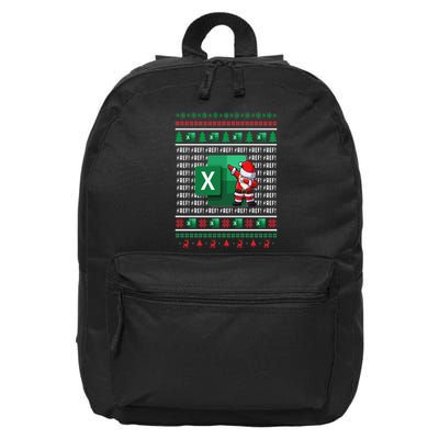 Freak In The Sheets Excel Spreadsheet Ugly Christmas Sweater 16 in Basic Backpack