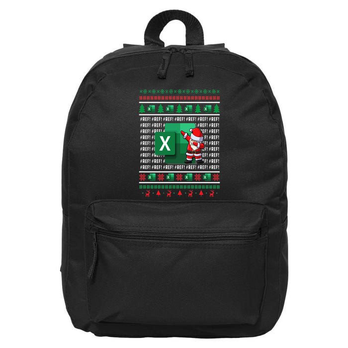 Freak In The Sheets Excel Spreadsheet Ugly Christmas Sweater 16 in Basic Backpack
