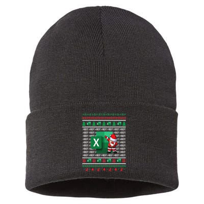 Freak In The Sheets Excel Spreadsheet Ugly Christmas Sweater Sustainable Knit Beanie