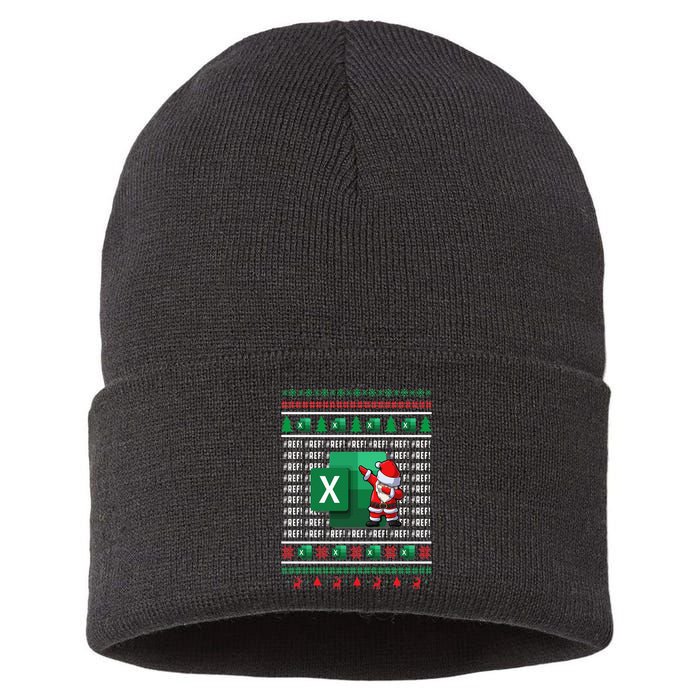 Freak In The Sheets Excel Spreadsheet Ugly Christmas Sweater Sustainable Knit Beanie