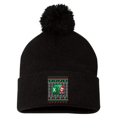 Freak In The Sheets Excel Spreadsheet Ugly Christmas Sweater Pom Pom 12in Knit Beanie