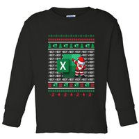 Freak In The Sheets Excel Spreadsheet Ugly Christmas Sweater Toddler Long Sleeve Shirt