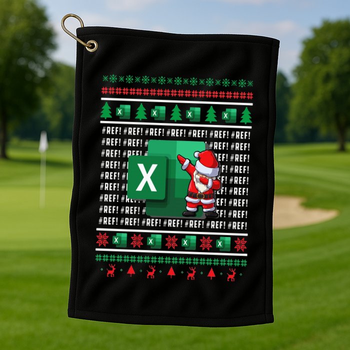 Freak In The Sheets Excel Spreadsheet Ugly Christmas Sweater Golf Towel