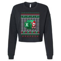 Freak In The Sheets Excel Spreadsheet Ugly Christmas Sweater Cropped Pullover Crew