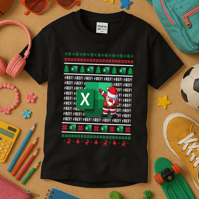 Freak In The Sheets Excel Spreadsheet Ugly Christmas Sweater Kids T-Shirt