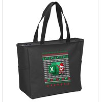 Freak In The Sheets Excel Spreadsheet Ugly Christmas Sweater Zip Tote Bag