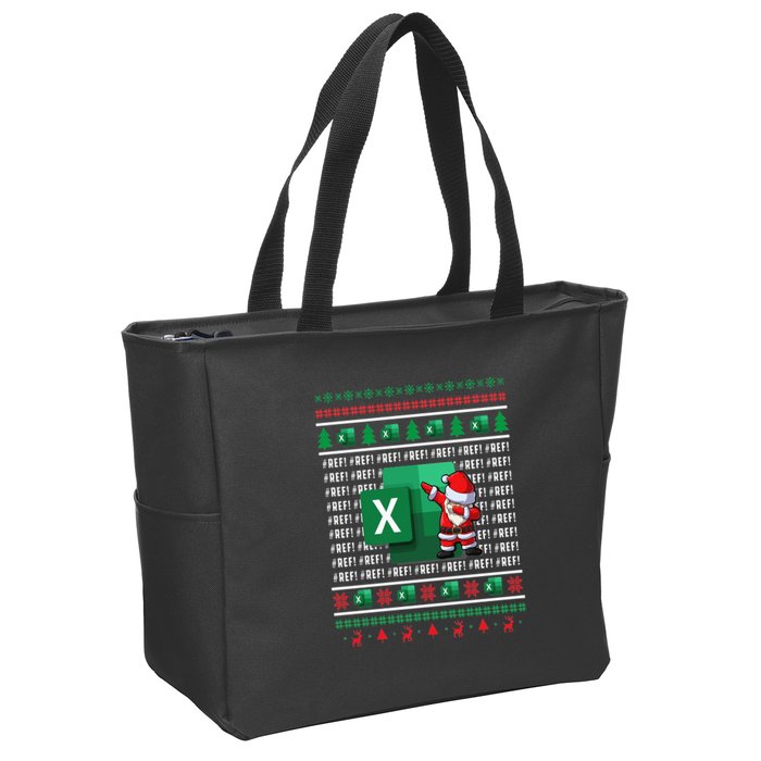 Freak In The Sheets Excel Spreadsheet Ugly Christmas Sweater Zip Tote Bag