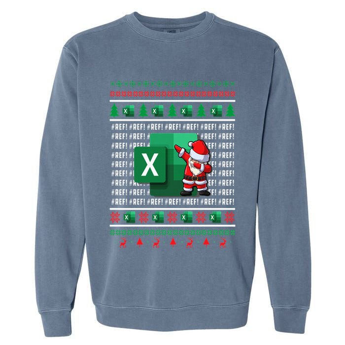 Freak In The Sheets Excel Spreadsheet Ugly Christmas Sweater Garment-Dyed Sweatshirt