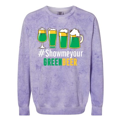 Funny Ing Team St Patricks Day 2021 Green Beer Irish Gift Colorblast Crewneck Sweatshirt