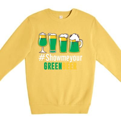 Funny Ing Team St Patricks Day 2021 Green Beer Irish Gift Premium Crewneck Sweatshirt