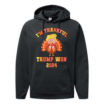 Funny IM Thankful Trump We Won 2024 Vance Inauguration Gag Performance Fleece Hoodie