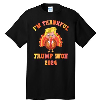 Funny IM Thankful Trump We Won 2024 Vance Inauguration Gag Tall T-Shirt