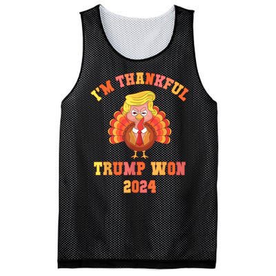 Funny IM Thankful Trump We Won 2024 Vance Inauguration Gag Mesh Reversible Basketball Jersey Tank