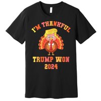 Funny IM Thankful Trump We Won 2024 Vance Inauguration Gag Premium T-Shirt