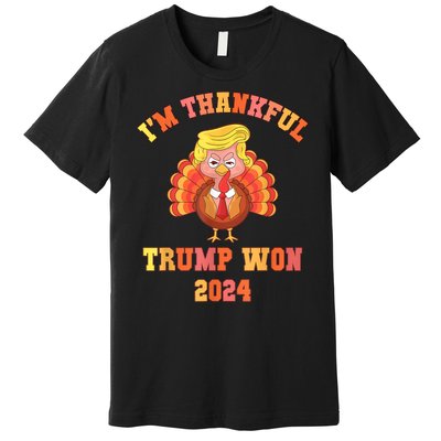 Funny IM Thankful Trump We Won 2024 Vance Inauguration Gag Premium T-Shirt