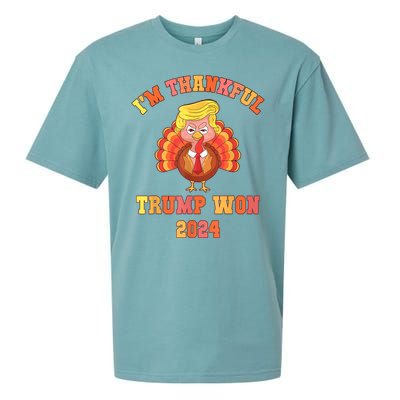 Funny IM Thankful Trump We Won 2024 Vance Inauguration Gag Sueded Cloud Jersey T-Shirt