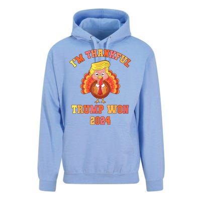 Funny IM Thankful Trump We Won 2024 Vance Inauguration Gag Unisex Surf Hoodie