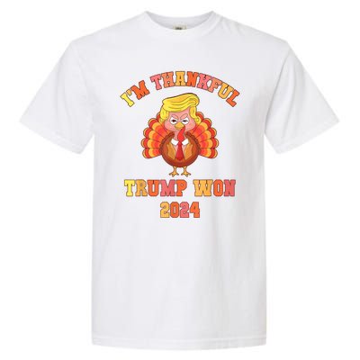 Funny IM Thankful Trump We Won 2024 Vance Inauguration Gag Garment-Dyed Heavyweight T-Shirt