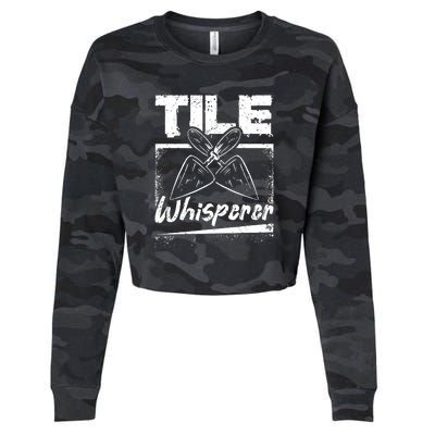 Flooring Installer Tile Whisperer Cropped Pullover Crew