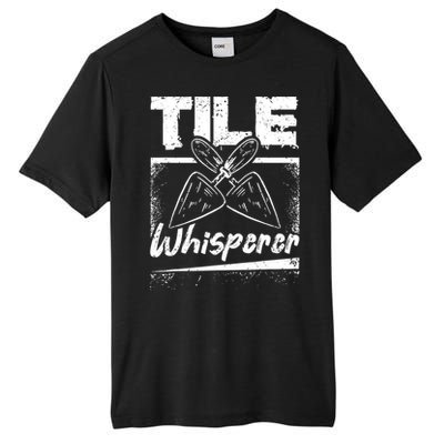 Flooring Installer Tile Whisperer Tall Fusion ChromaSoft Performance T-Shirt