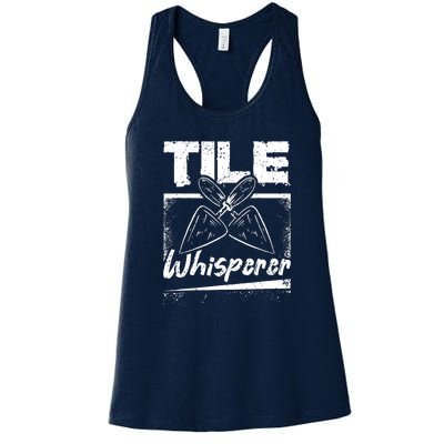 Flooring Installer Tile Whisperer Women's Racerback Tank