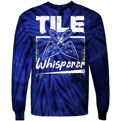 Flooring Installer Tile Whisperer Tie-Dye Long Sleeve Shirt