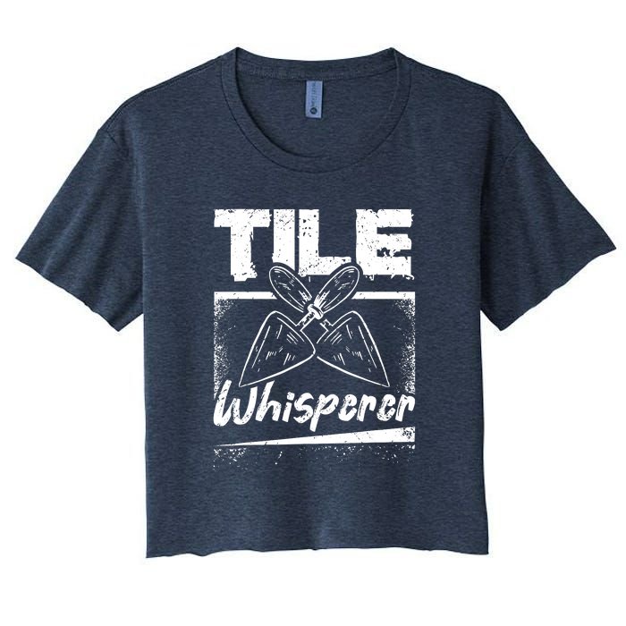 Flooring Installer Tile Whisperer Women's Crop Top Tee