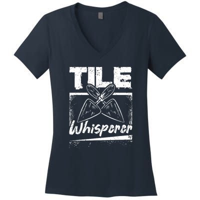 Flooring Installer Tile Whisperer Women's V-Neck T-Shirt