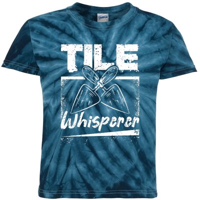 Flooring Installer Tile Whisperer Kids Tie-Dye T-Shirt