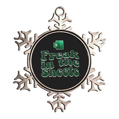 Freak In The Sheets Funny Accountant Excel Metallic Star Ornament