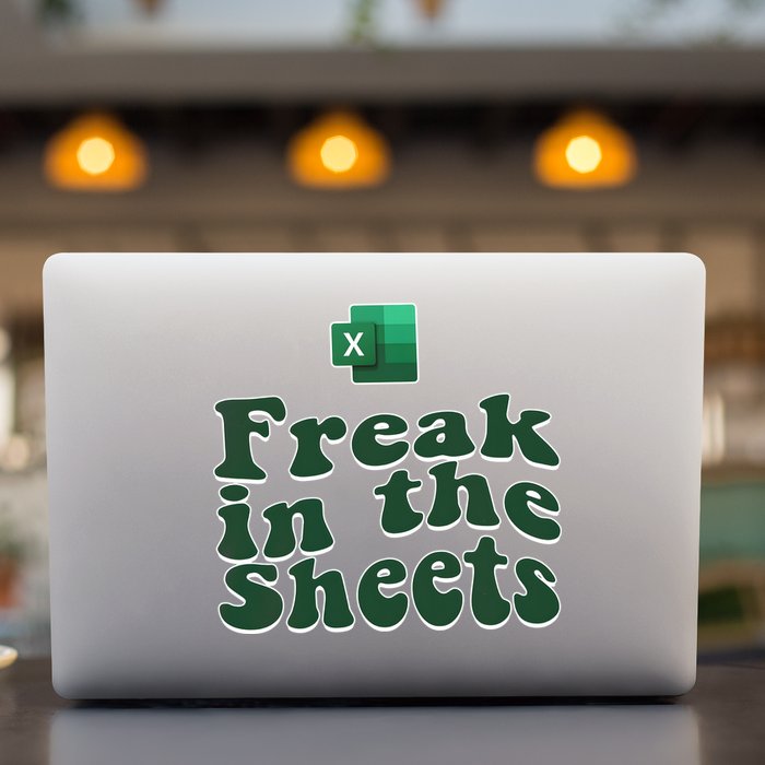 Freak In The Sheets Funny Accountant Excel Permanent Decal Sticker
