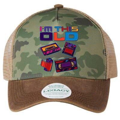 Funny I'm This Old Retro Media Technology Legacy Tie Dye Trucker Hat