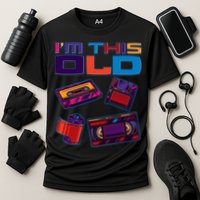Funny I'm This Old Retro Media Technology Cooling Performance Crew T-Shirt