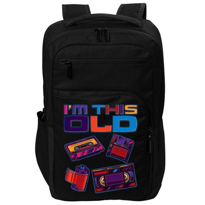 Funny I'm This Old Retro Media Technology Impact Tech Backpack