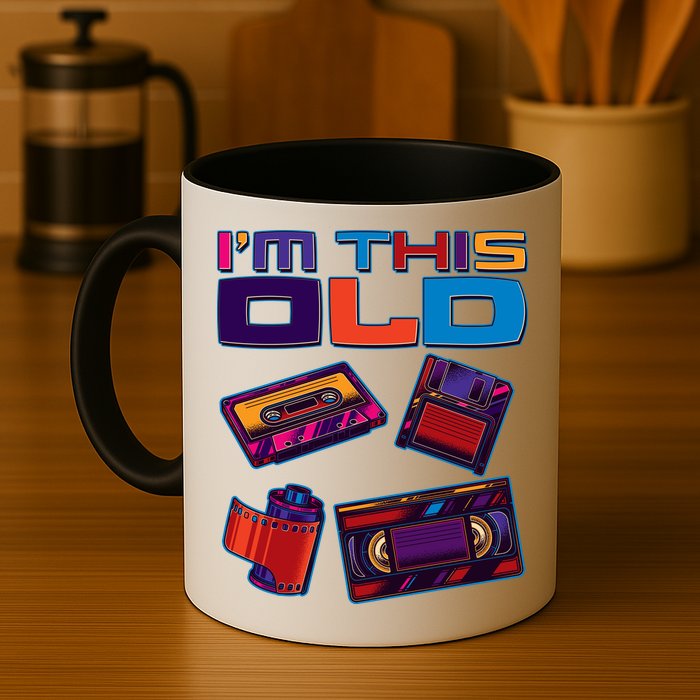 Funny I'm This Old Retro Media Technology Mug