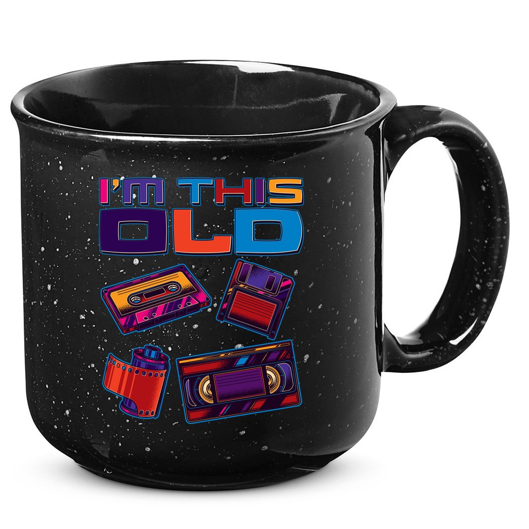 Funny I'm This Old Retro Media Technology 15oz Campfire Ceramic Mug