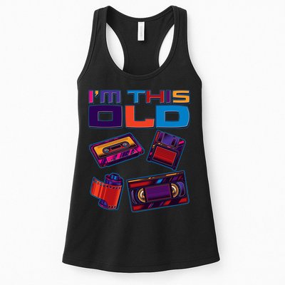 Funny I'm This Old Retro Media Technology Womens Tank Top